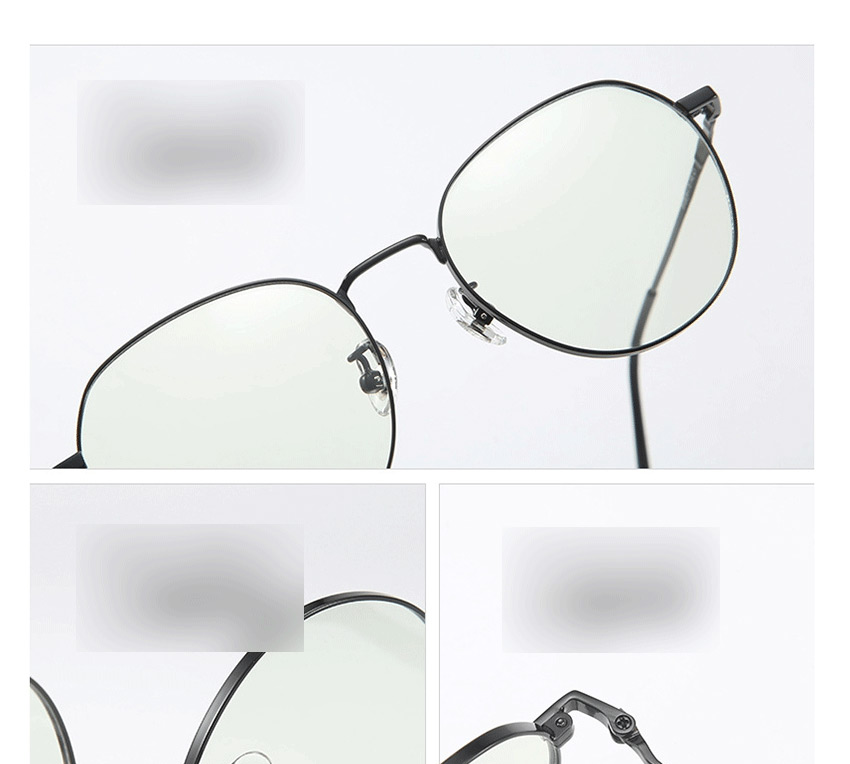 Fashion Black Frame-after Changing Color Anti-fatigue And Anti-blue Light Non-degree Flat Mirror Glasses Frame,Glasses Accessories