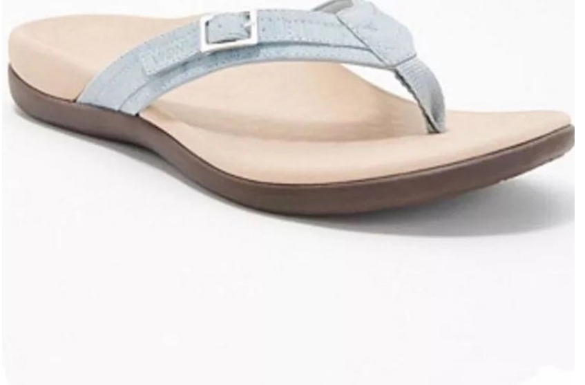 Fashion Light Blue Flat Sandals And Sandals,Slippers