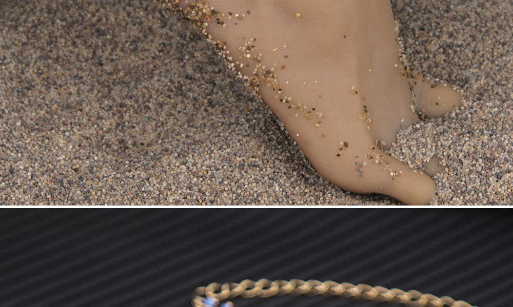 Fashion Golden Seashell Beads Beaded Alloy Double Anklet,Fashion Anklets
