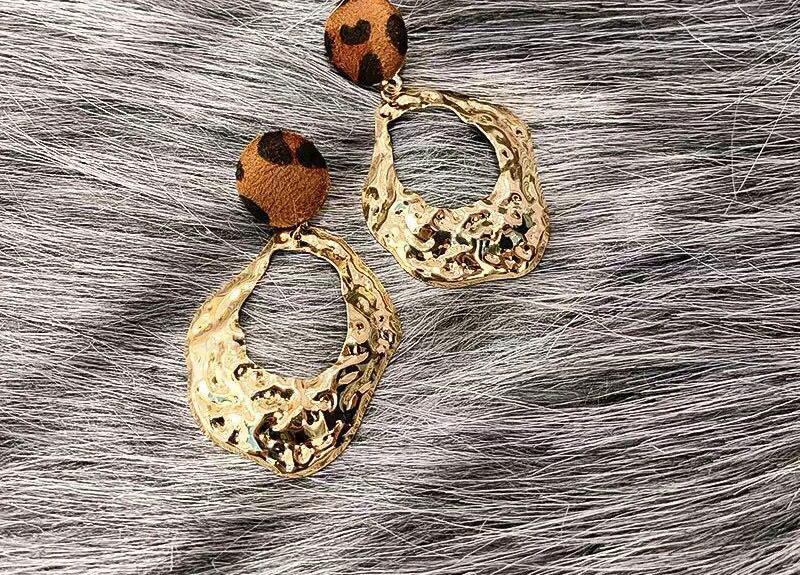 Fashion Golden Irregular Concave And Convex Geometric Alloy Earrings,Stud Earrings
