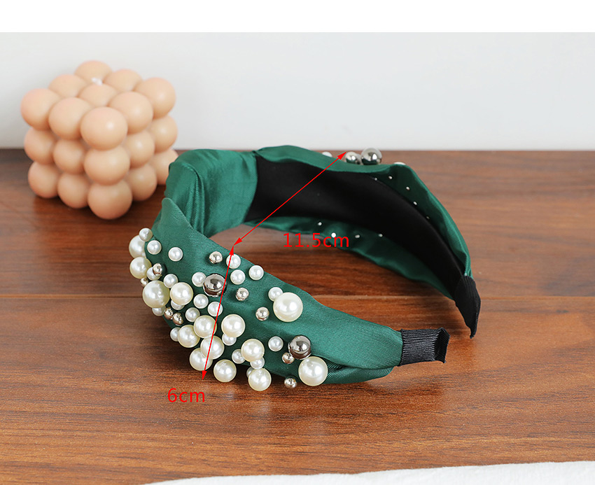 Fashion Leather Pink Fabric Pearl Knotted Headband,Head Band