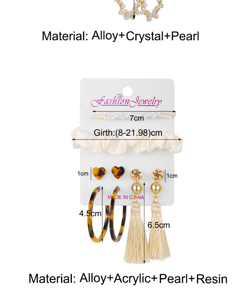 Fashion Color Mixing Tassel Pearl Diamond Moon Star Burst Love Necklace Earring Set,Jewelry Sets