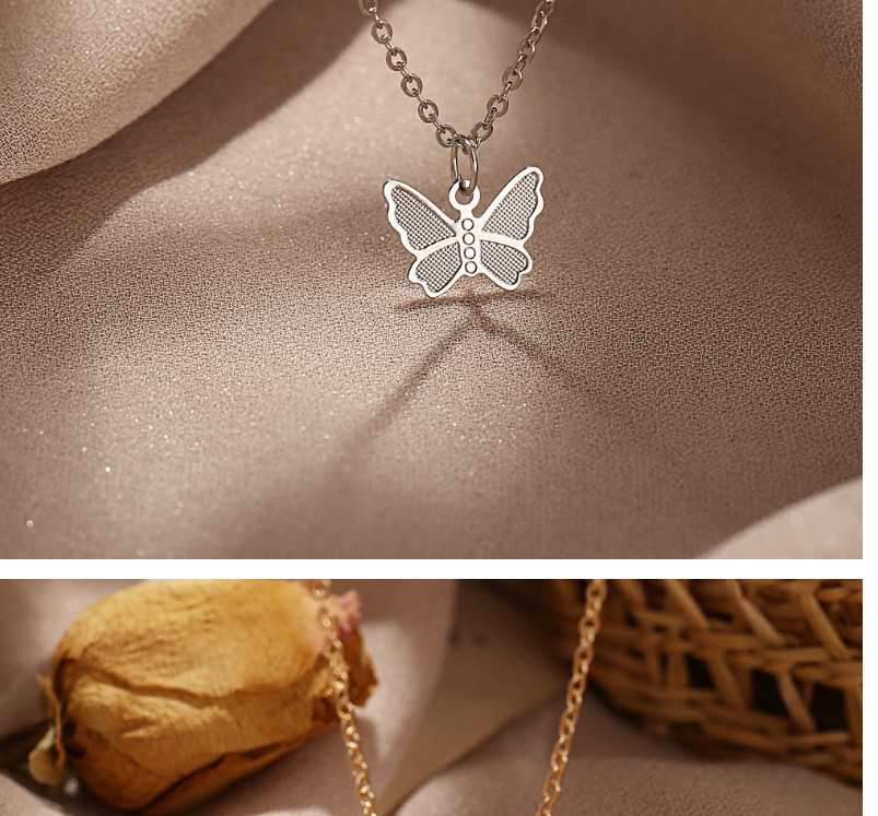 Fashion Silver Butterfly Alloy Necklace,Pendants