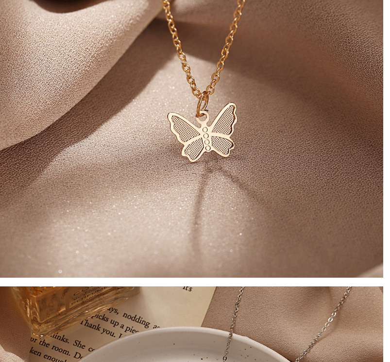 Fashion Silver Butterfly Alloy Necklace,Pendants