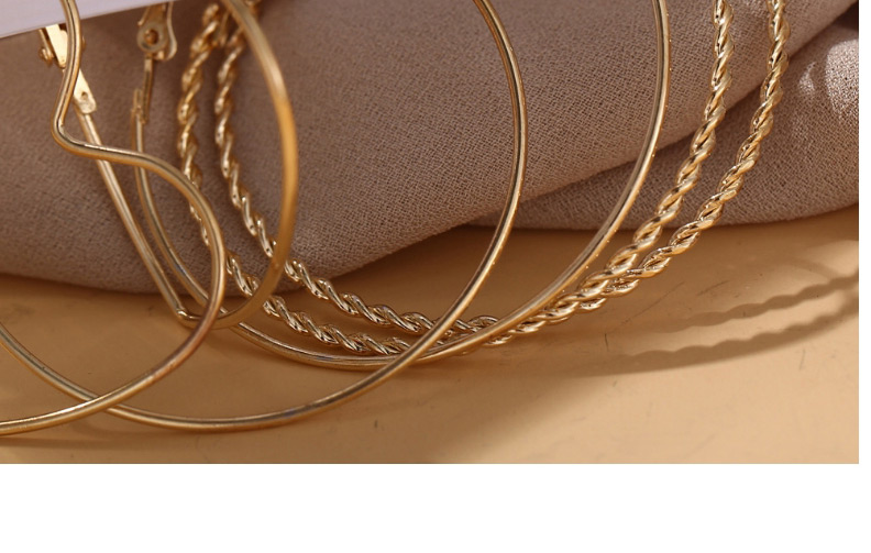 Fashion Golden Pearl Love Twist Circle Stud Earrings Set,Jewelry Sets