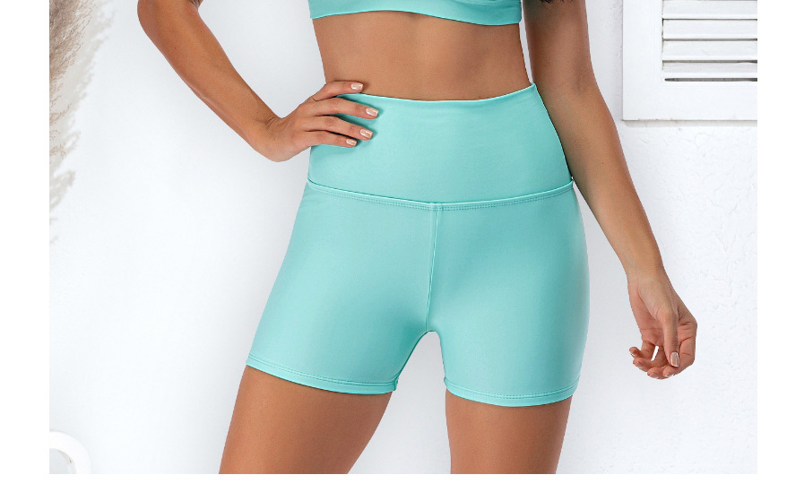 Fashion Lake Blue Tank Top Stitching Mid-length Trousers Split Swimsuit,Bikini Sets