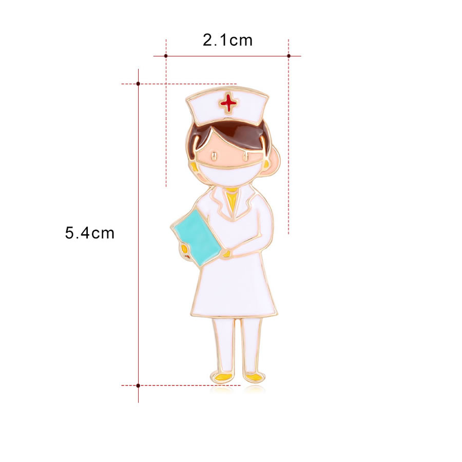 Fashion Color Alloy Oil Drop Nurse Brooch,Korean Brooches