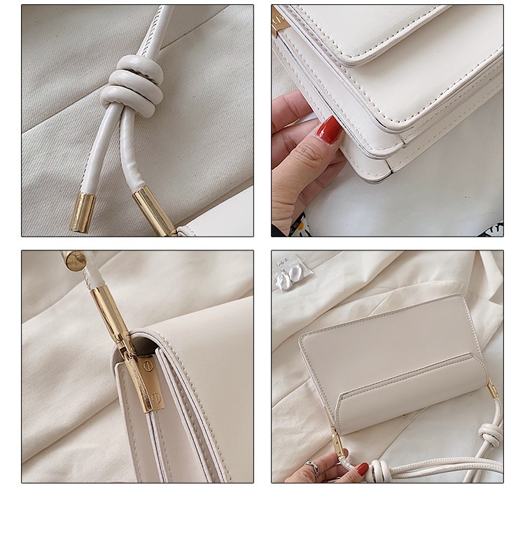 Fashion White Solid Color Flip Shoulder Bag,Shoulder bags