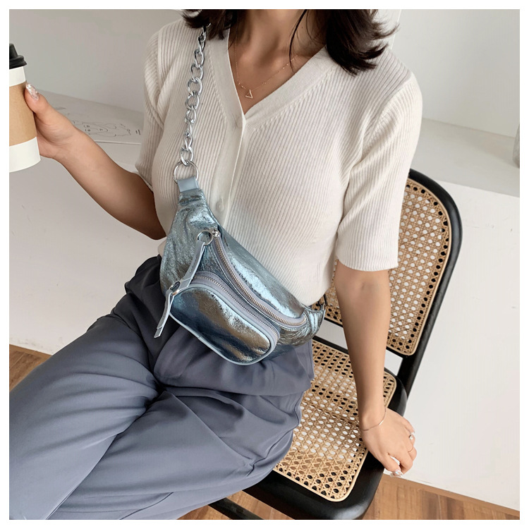 Fashion Blue Chain Stitching Shoulder Bag,Shoulder bags