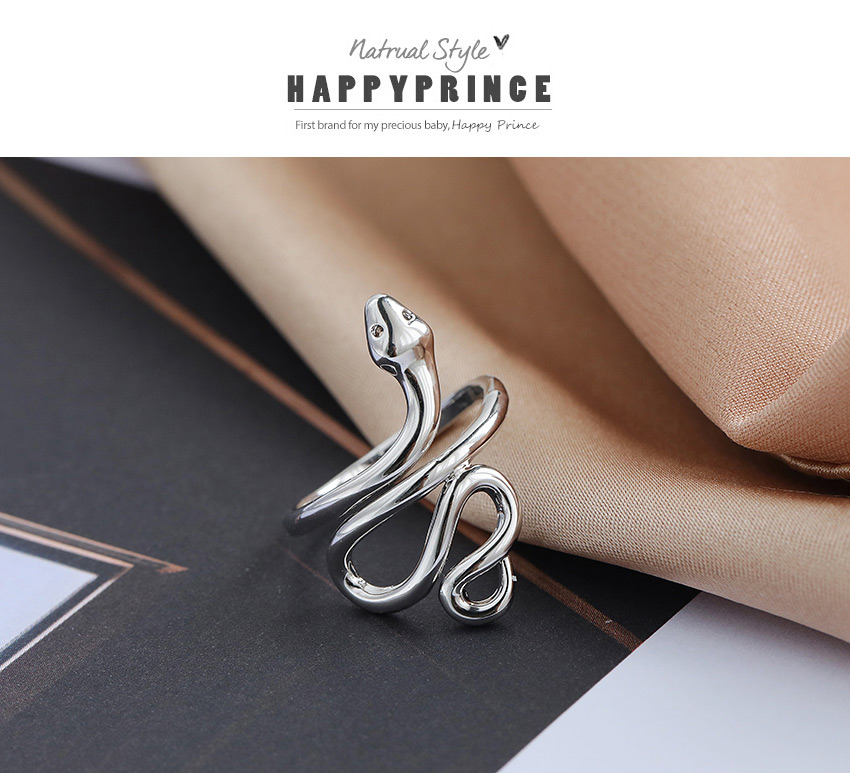 Fashion Silver Copper-set Zircon Serpentine Ring,Fashion Rings