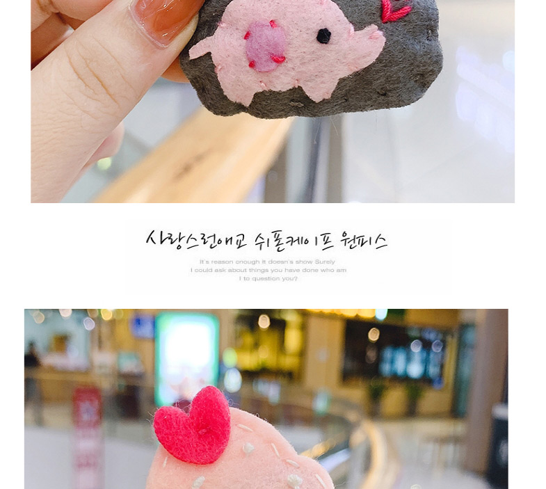 Fashion Pink Flower Handmade Felt Cloth Alloy Animal Fruit Flower Children Hairpin,Kids Accessories