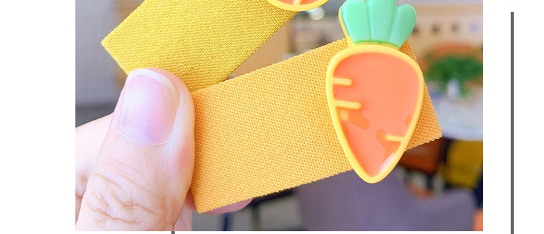 Fashion Small Flower-yellow Fruit Resin Flower Fabric Children Alloy Hair Clip,Kids Accessories