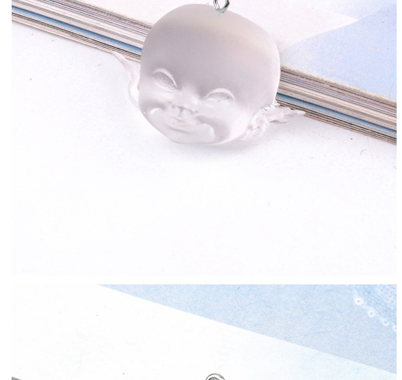 Fashion With Ears White Handmade Transparent Resin Elf Head Doll Accessories,Jewelry Packaging & Displays