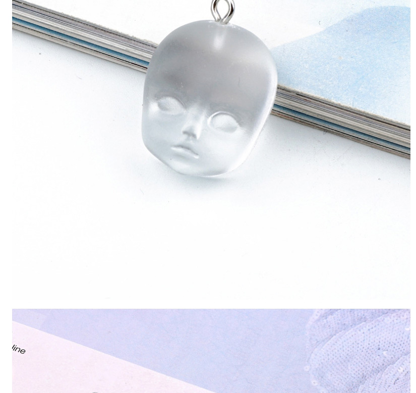 Fashion With Ears Transparent Handmade Transparent Resin Elf Head Doll Accessories,Jewelry Packaging & Displays