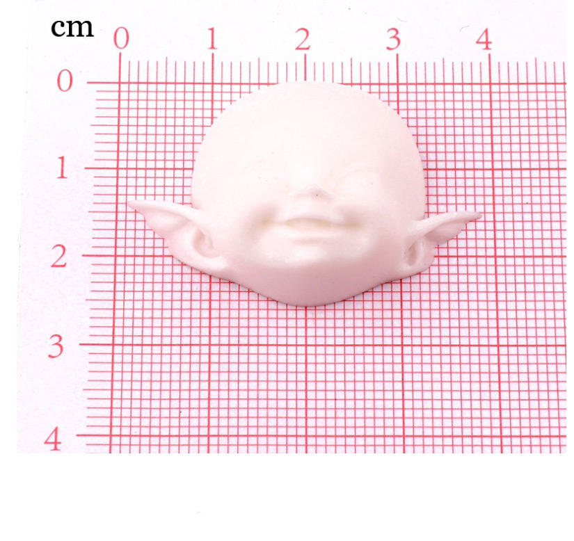Fashion Bald Doll Jelly White Handmade Transparent Resin Elf Head Doll Accessories,Jewelry Packaging & Displays