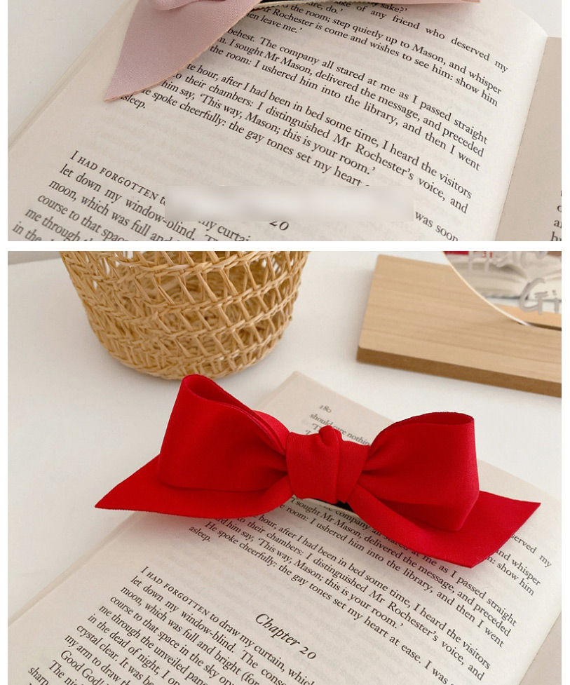 Fashion 【hairline】red Candy-colored Hairpin With Three-dimensional Bow,Hairpins