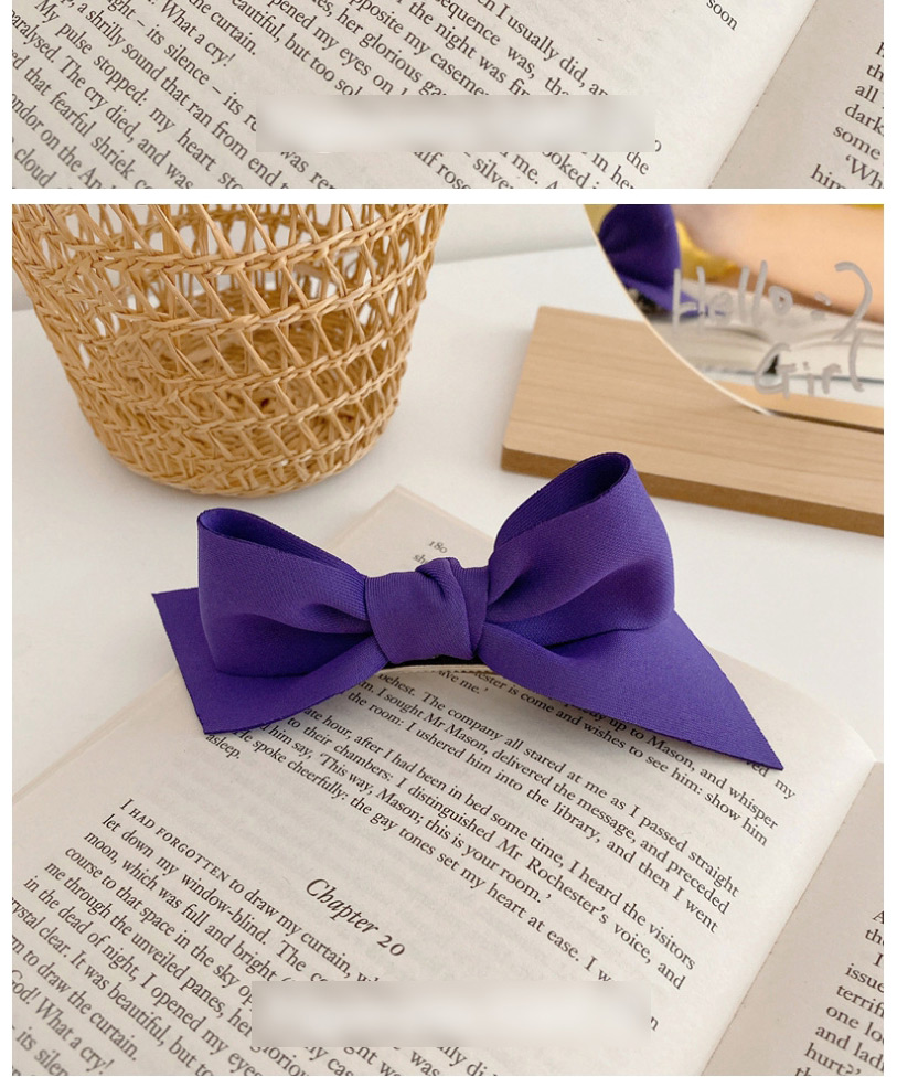 Fashion 【hairpin】purple Candy-colored Hairpin With Three-dimensional Bow,Hairpins
