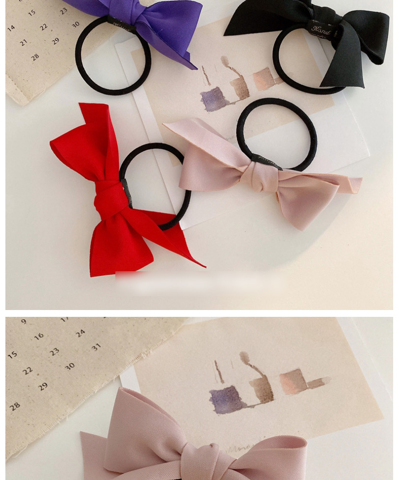 Fashion 【hairline】black Candy-colored Hairpin With Three-dimensional Bow,Hairpins