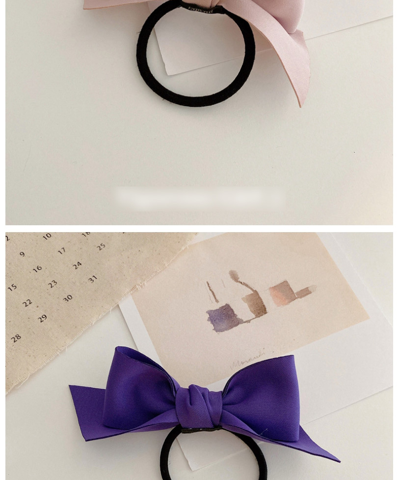 Fashion 【hairline】black Candy-colored Hairpin With Three-dimensional Bow,Hairpins