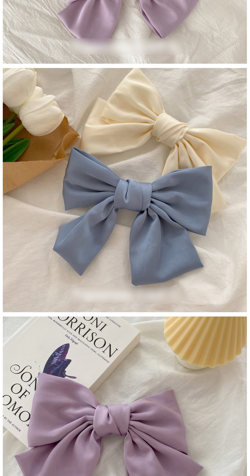 Fashion Navy Blue Satin Large Bow Hair Clip,Hairpins