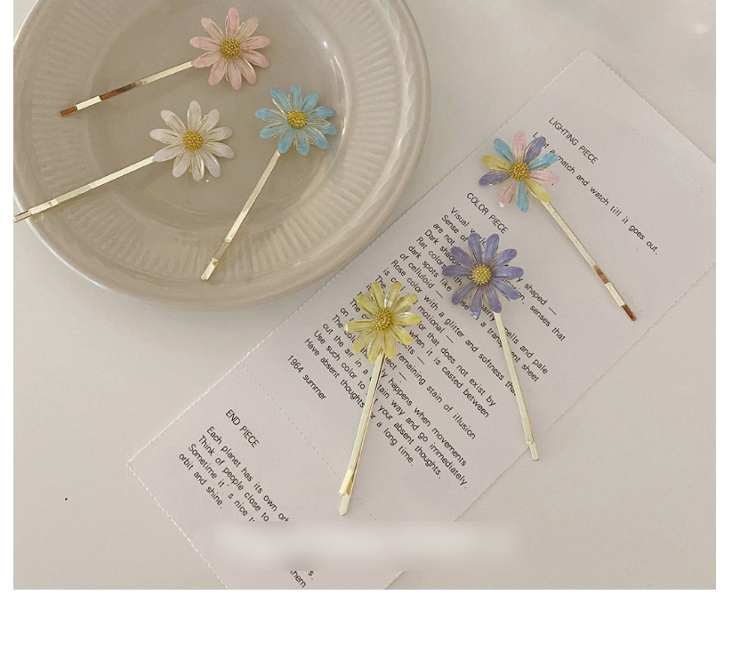 Fashion Blue-violet Flower Daisy Element Hairpin,Hairpins