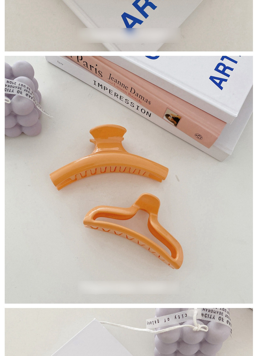 Fashion Hollow Clip-milk Orange Candy-colored Large Plate Hairpin (single Price),Hairpins