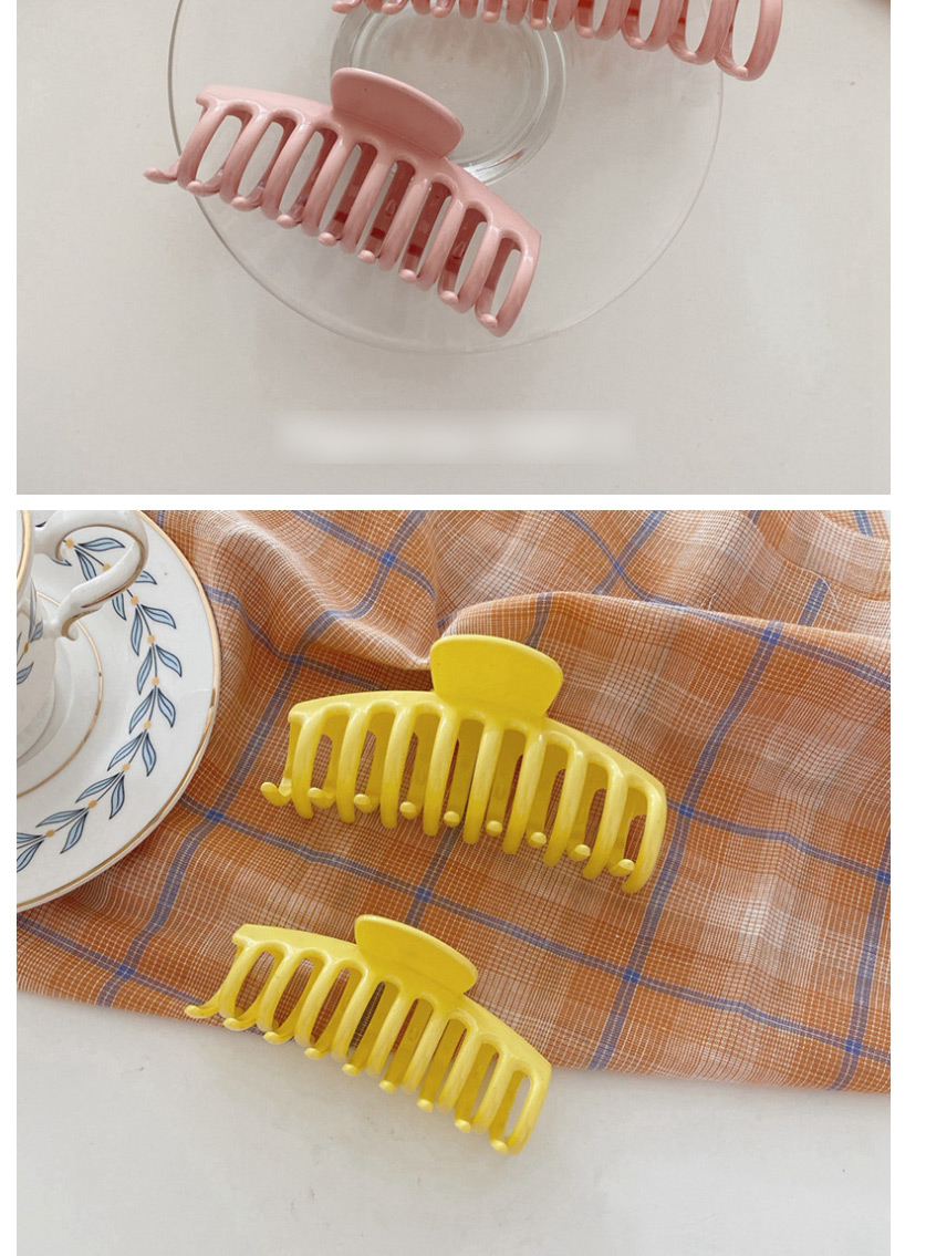 Fashion Hollow Clip-lemon Yellow Candy-colored Large Plate Hairpin (single Price),Hairpins