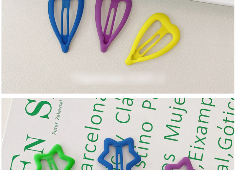 Fashion Fluorescent Stars-6 Pack Set Of 6 Fluorescent Hairpins,Hairpins