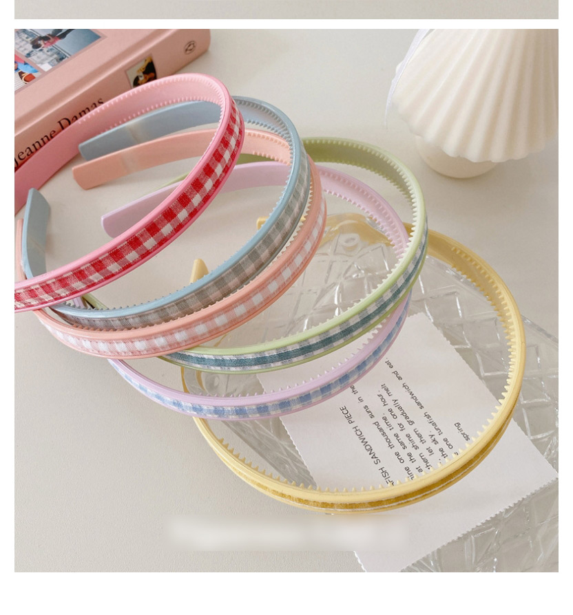 Fashion Solid Color-pink Leather Lattice Pressure Hair Band,Head Band