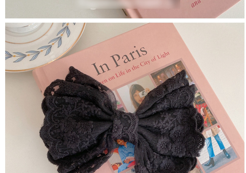 Fashion Black Lace Bow Hairpin,Hairpins