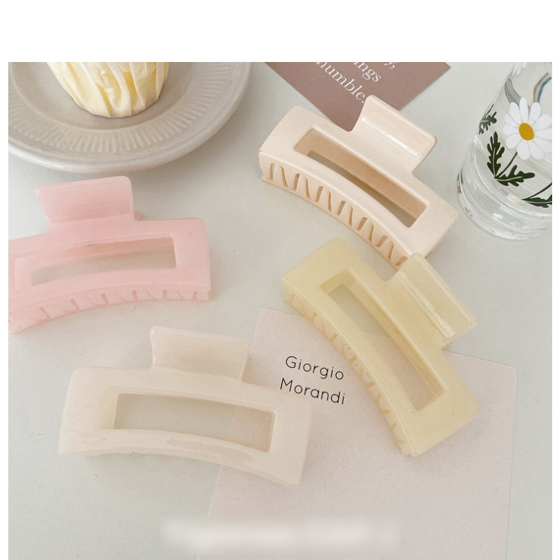 Fashion Jelly Beige Solid Color Geometric Hair Scratches,Hair Claws