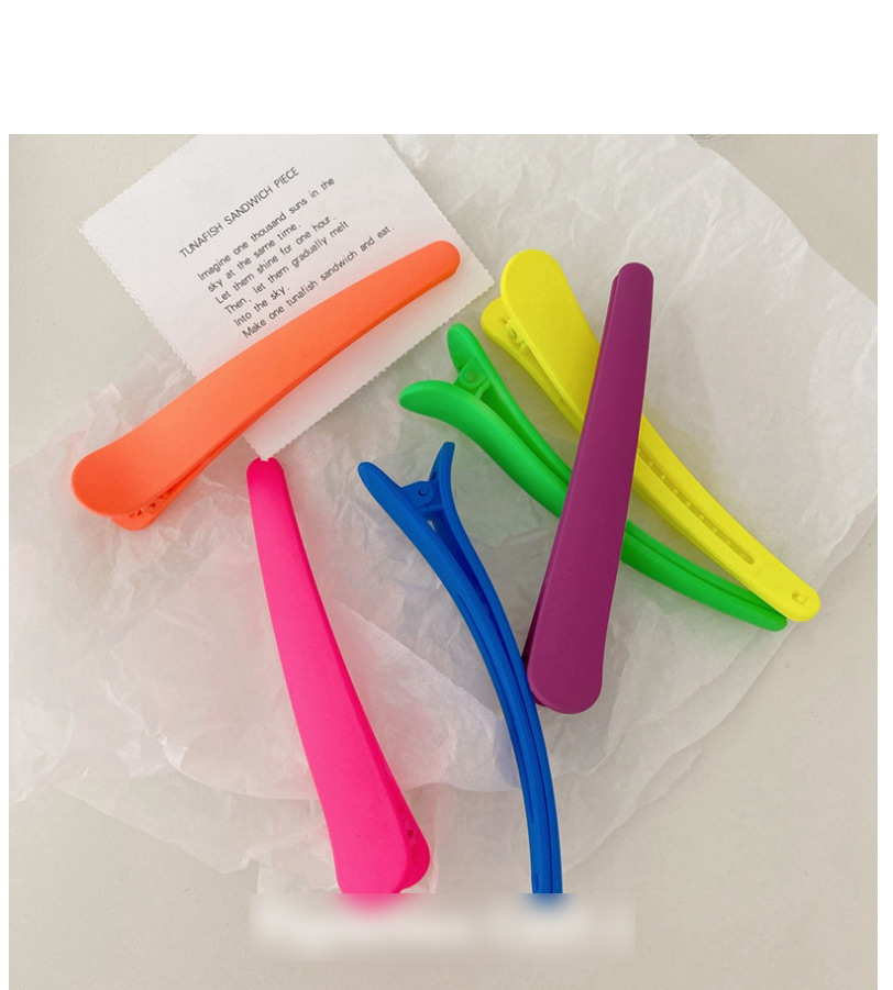 Fashion Orange Fluorescent Long Clip,Hairpins