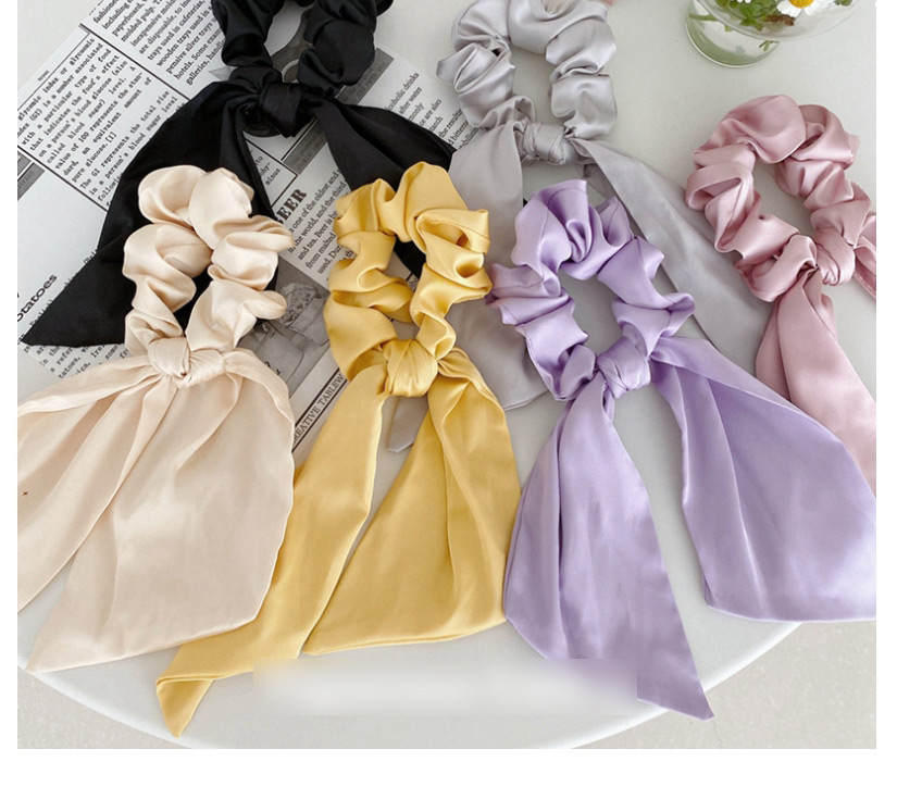 Fashion Beige Satin Ribbon Candy Color Hair Rope,Hair Ring