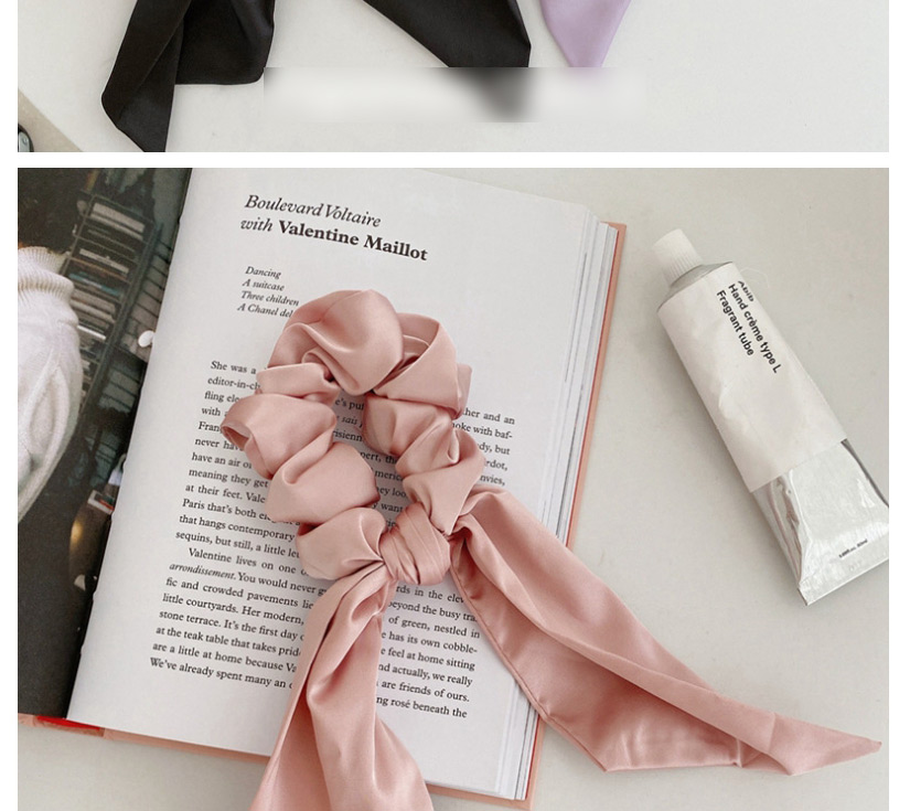Fashion Pink Satin Ribbon Candy Color Hair Rope,Hair Ring