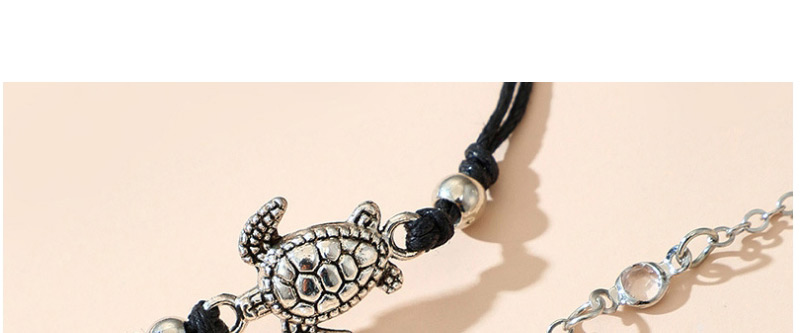 Fashion Color Mixing Five-pointed Star Handmade Thread Braided Turtle Anklet Set,Fashion Anklets