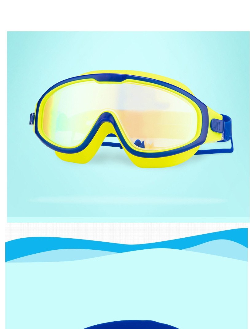 Fashion Blue And Yellow Electroplating High-definition Childrens Goggles,Others