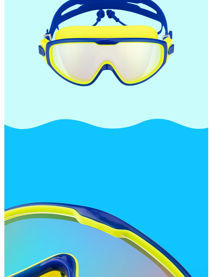 Fashion Blue And Yellow Electroplating High-definition Childrens Goggles,Others