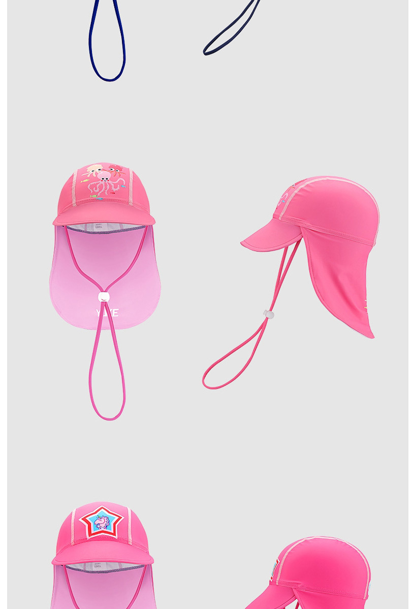 Fashion Pink Unicorn Trumpet (for 3-6 Years Old) Dinosaur Unicorn Octopus Print Neck Guard Childrens Sun Hat,Sun Hats