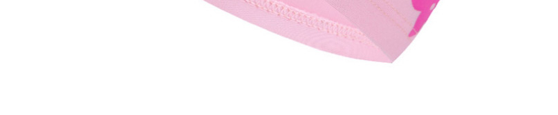 Fashion Pink Twill Striped Contrast Color Stitching Flamingo Scallop Print Children Swimming Cap,Others