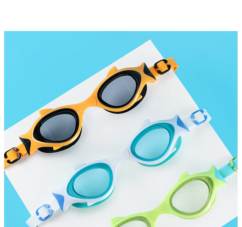 Fashion Sky Blue Hd Anti-fog Waterproof Fish-shaped Swimming Goggles,Beach accessories