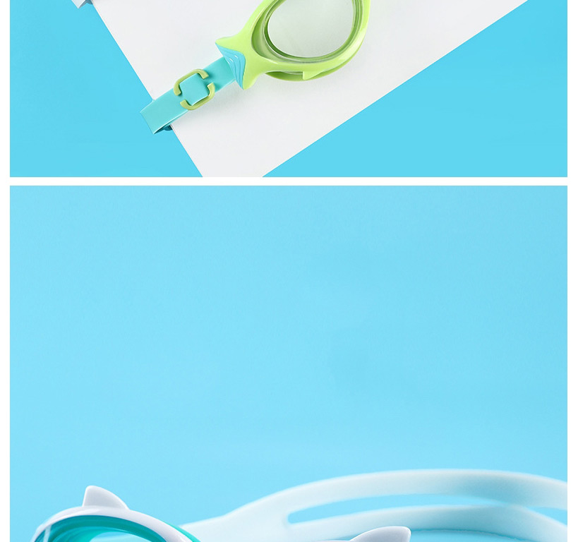 Fashion Sky Blue Hd Anti-fog Waterproof Fish-shaped Swimming Goggles,Beach accessories