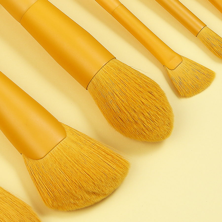 Fashion Yellow Little Yellow Duck Makeup Brush Set Of 10,Beauty tools