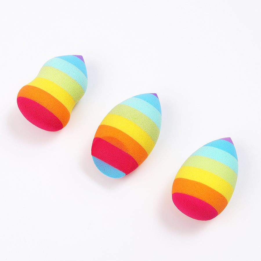 Fashion Color Bevel Colorful Gourd Water Drop Diagonally Cut Flour Puff,Beauty tools