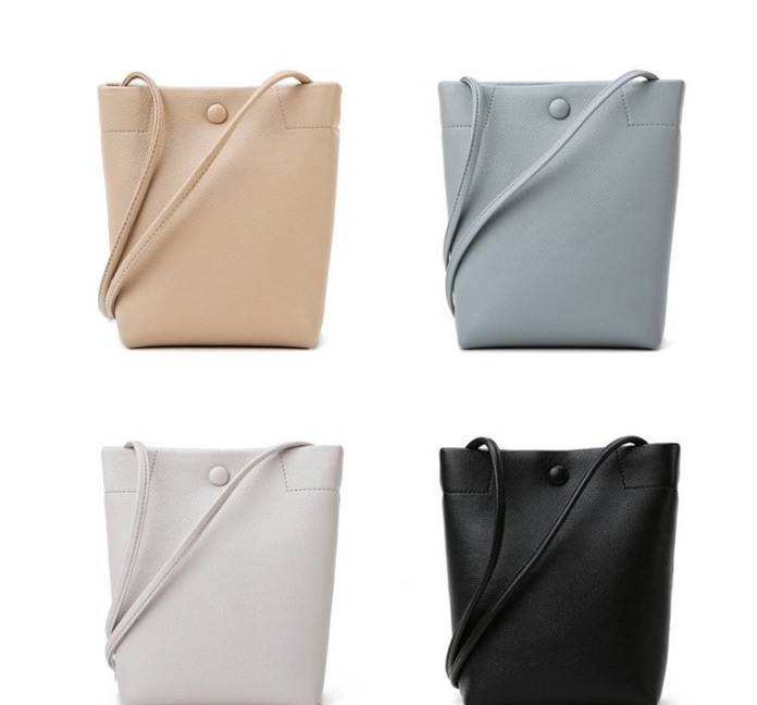 Fashion Light Blue Snap Button Shoulder Bag,Shoulder bags
