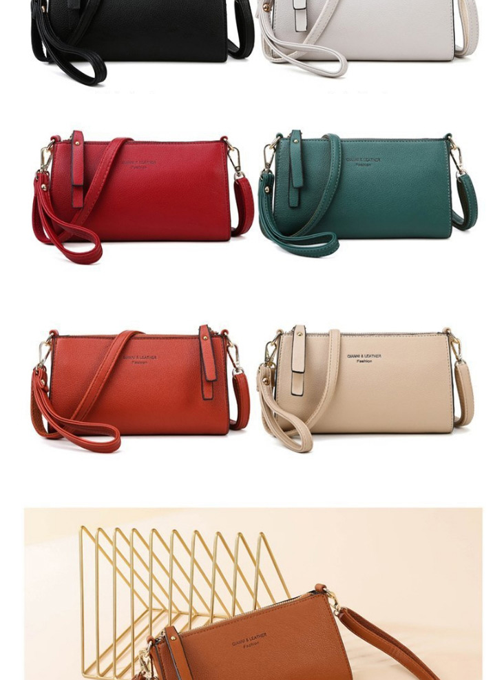 Fashion Red Square Letter Solid Color Shoulder Crossbody Bag,Shoulder bags