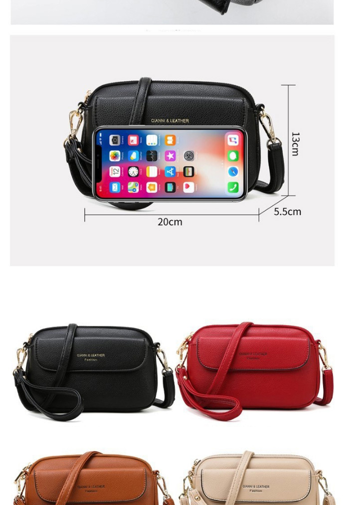 Fashion Red Stitched Letters Solid Color Shoulder Crossbody Bag,Shoulder bags