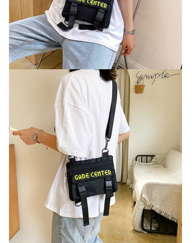 Fashion Light Grey Nylon Letters Printed Shoulder Crossbody Bag,Shoulder bags