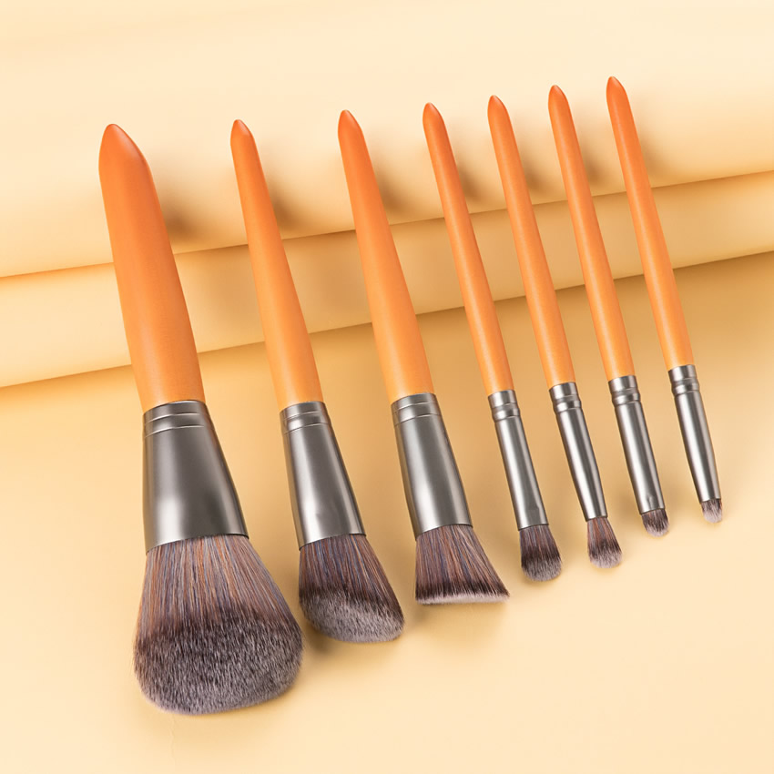Fashion Brown Gradient Stitching Makeup Brush Set,Beauty tools