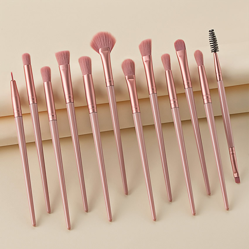 Fashion Pink Eyebrow Brush Straight Makeup Brush Set,Beauty tools