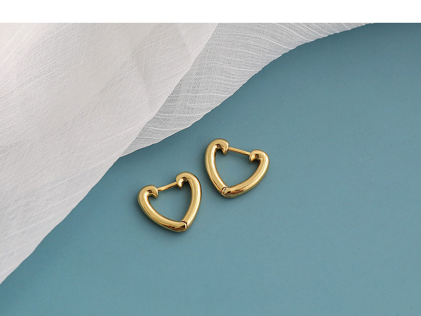 Fashion Golden Copper Love Ear Studs,Earrings